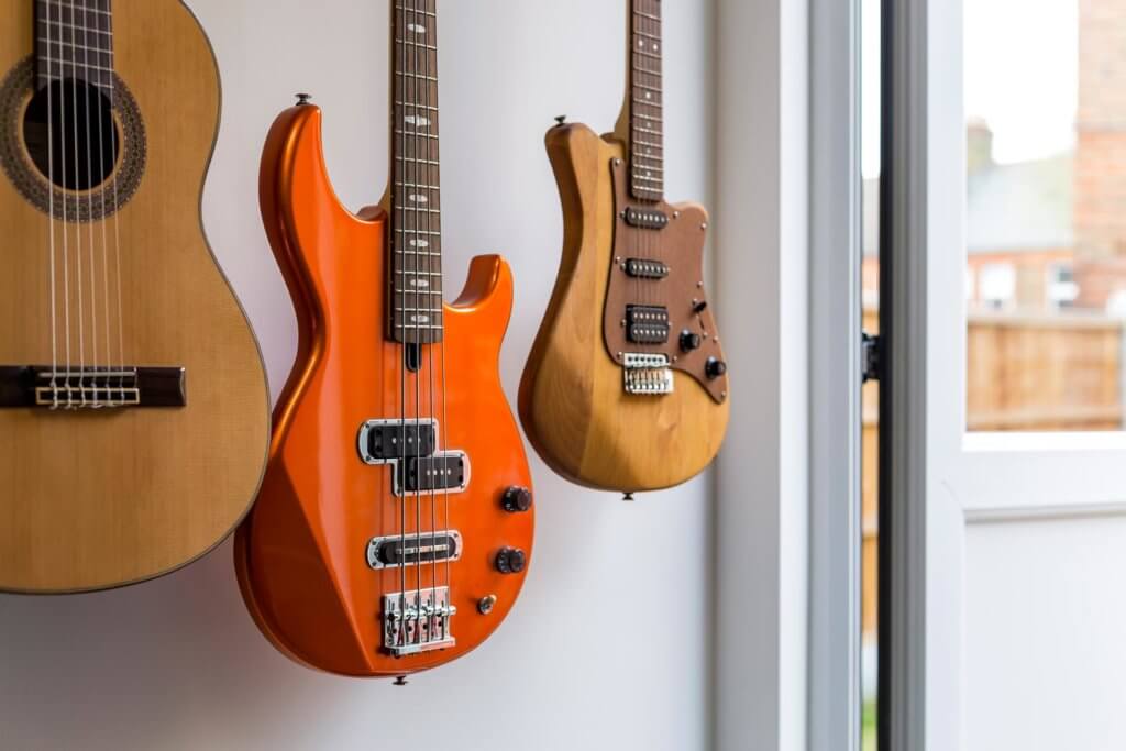guitar hooks on wall