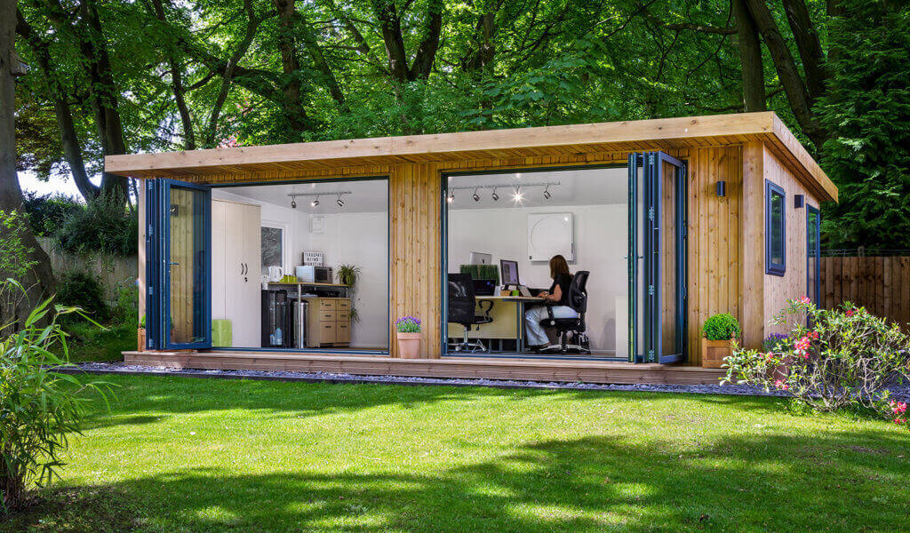 contemporary large garden office