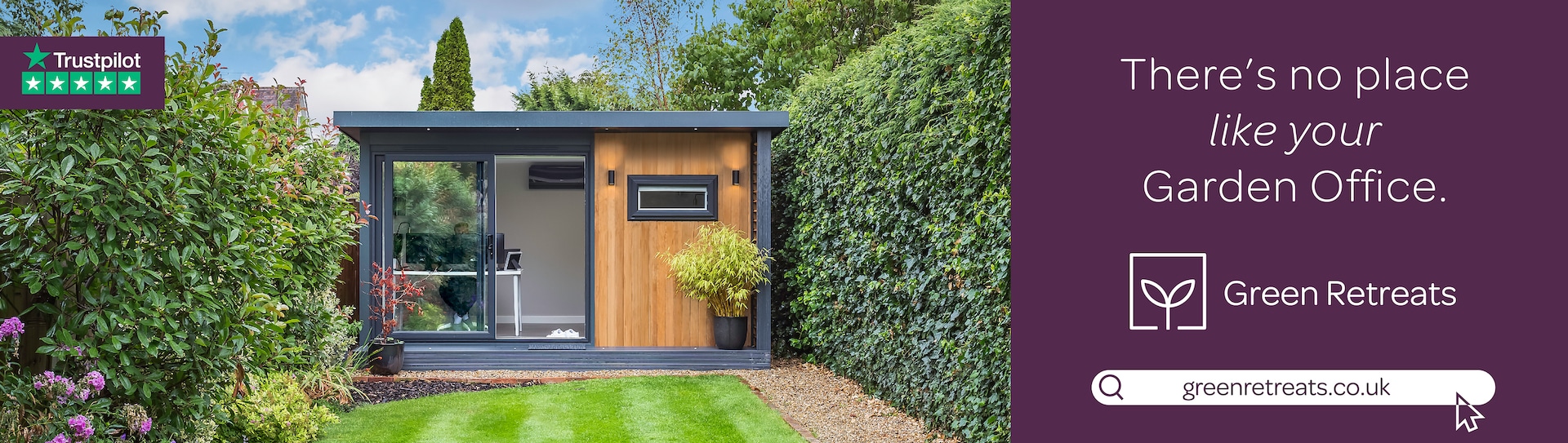 Garden Office Motorway Ad - There's no place like your garden office