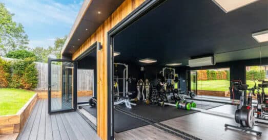 home garden gym with state of the art exercise equipment